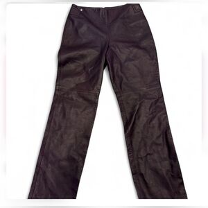 Authentic Versace Dark purple Leather Pants